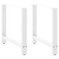 Preview: ARDEBO.de - Couchtischbeine Weiß 2 Stk. 80x(72-73) cm Stahl