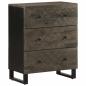 Preview: ARDEBO.de - Sideboard Schwarz 60x33x75 cm Massivholz Mango
