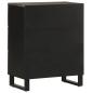 Preview: Sideboard Schwarz 60x33x75 cm Massivholz Mango