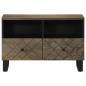 Preview: TV-Schrank Schwarz 70x33x46 cm Massivholz Mango