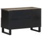 Preview: TV-Schrank Schwarz 70x33x46 cm Massivholz Mango