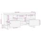 Preview: TV-Schrank 100x33x46 cm Massivholz Mango
