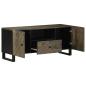 Preview: TV-Schrank Schwarz 105x33x46 cm Massivholz Mango