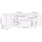 Preview: TV-Schrank Schwarz 105x33x46 cm Massivholz Mango