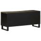 Preview: TV-Schrank Schwarz 105x33x46 cm Massivholz Mango