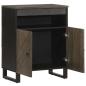 Preview: Sideboard Schwarz 60x33x75 cm Massivholz Mango