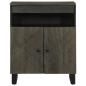 Preview: Sideboard Schwarz 60x33x75 cm Massivholz Mango