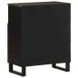 Preview: Sideboard Schwarz 60x33x75 cm Massivholz Mango