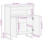 Preview: Sideboard Schwarz 60x33x75 cm Massivholz Mango