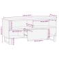 Preview: TV-Schrank 100x33x46 cm Massivholz Mango