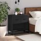 Preview: Nachttisch Schwarz 60x31x60 cm Holzwerkstoff und Metall