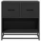 Preview: Nachttisch Schwarz 60x31x60 cm Holzwerkstoff und Metall