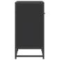 Preview: Nachttisch Schwarz 60x31x60 cm Holzwerkstoff und Metall