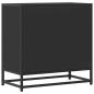 Preview: Nachttisch Schwarz 60x31x60 cm Holzwerkstoff und Metall