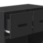 Preview: Nachttisch Schwarz 60x31x60 cm Holzwerkstoff und Metall