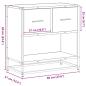 Preview: Nachttisch Schwarz 60x31x60 cm Holzwerkstoff und Metall