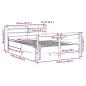 Preview: Massivholzbett ohne Matratze Weiß 120x200 cm Kiefernholz