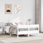 Preview: ARDEBO.de - Massivholzbett ohne Matratze Weiß 120x190 cm Kiefernholz