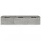 Preview: Wandschrank Betongrau 102x30x20 cm Holzwerkstoff