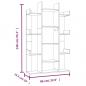Preview: Bücherregal Grau Sonoma 86x25,5x140 cm Holzwerkstoff