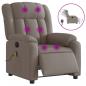 Preview: Massagesessel Elektrisch Taupe Stoff
