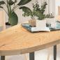 Preview: ARDEBO.de - Tischplatte 140x60x4 cm Massivholz Eiche Oval