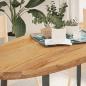 Preview: ARDEBO.de - Tischplatte Hellbraun 140x60x4 cm Massivholz Eiche Oval