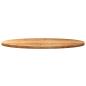 Preview: Tischplatte Hellbraun 140x60x4 cm Massivholz Eiche Oval