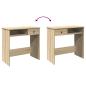 Preview: Schreibtisch Sonoma-Eiche 80x40x75 cm Holzwerkstoff