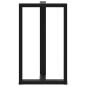 Preview: Bartischbeine T-Form 2 Stk. Schwarz 60x35x(101-102) cm Stahl