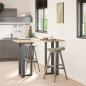 Preview: Bartischbeine T-Form 2 Stk. Anthrazit 50x35x(101-102) cm Stahl