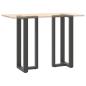 Preview: Bartischbeine T-Form 2 Stk. Anthrazit 50x35x(101-102) cm Stahl