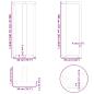 Preview: Bartischbeine T-Form 2 Stk. Anthrazit 50x35x(101-102) cm Stahl