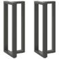 Preview: ARDEBO.de - Bartischbeine T-Form 2 Stk. Anthrazit 40x35x(101-102) cm Stahl
