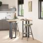 Preview: Bartischbeine T-Form 2 Stk. Anthrazit 40x35x(101-102) cm Stahl