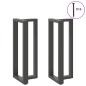 Preview: Bartischbeine T-Form 2 Stk. Anthrazit 40x35x(101-102) cm Stahl