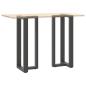 Preview: Bartischbeine T-Form 2 Stk. Anthrazit 40x35x(101-102) cm Stahl