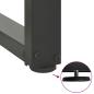 Preview: Bartischbeine T-Form 2 Stk. Anthrazit 40x35x(101-102) cm Stahl