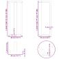 Preview: Bartischbeine T-Form 2 Stk. Anthrazit 40x35x(101-102) cm Stahl