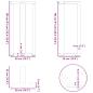 Preview: Bartischbeine T-Form 2 Stk. Anthrazit 50x35x(91-92) cm Stahl