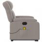 Preview: Elektrischer Massagesessel mit Aufstehhilfe Taupe Stoff