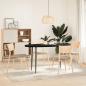 Preview: Tischplatte Dunkelbraun 140x60x4 cm Massivholz Eiche Oval