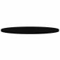 Preview: Tischplatte Dunkelbraun 140x60x4 cm Massivholz Eiche Oval