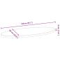 Preview: Tischplatte Dunkelbraun 140x60x4 cm Massivholz Eiche Oval