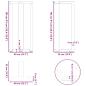 Preview: Bartischbeine T-Form 2 Stk. Anthrazit 40x35x(91-92) cm Stahl