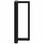 Preview: Bartischbeine T-Form 2 Stk. Schwarz 50x35x(91-92) cm Stahl