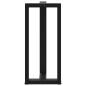 Preview: Bartischbeine T-Form 2 Stk. Schwarz 50x35x(91-92) cm Stahl
