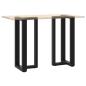 Preview: Bartischbeine T-Form 2 Stk. Schwarz 50x35x(91-92) cm Stahl
