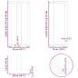 Preview: Bartischbeine T-Form 2 Stk. Schwarz 50x35x(91-92) cm Stahl