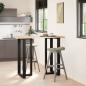 Preview: Bartischbeine T-Form 2 Stk. Schwarz 60x35x(111-112) cm Stahl